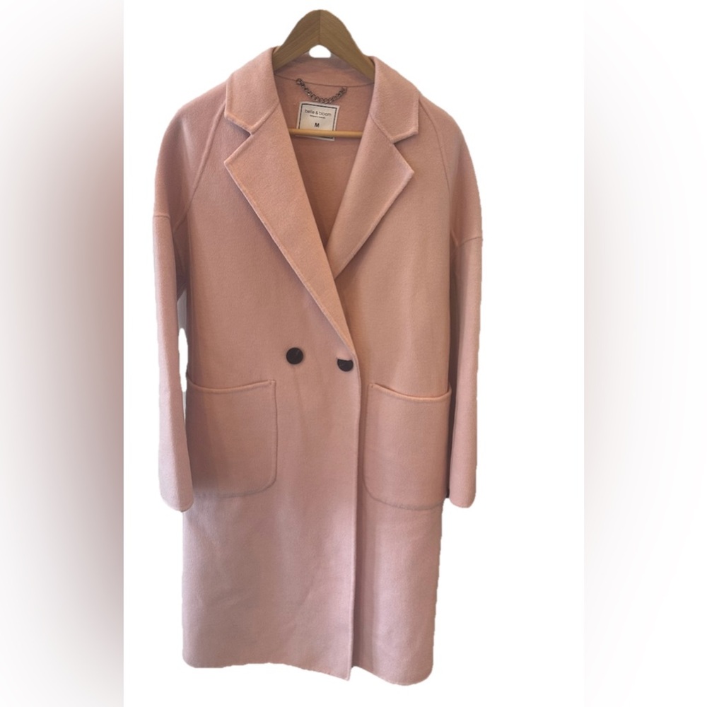 Belle & Bloom I’m Yours Blush Pink Wool Blend Coat Size M